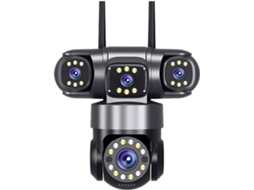 Câmera Ip Wifi 20mp 10k, Quatro Lentes, Telas, Externa, Ptz, À Prova D'água SFUSHOS