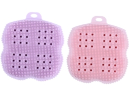 Escova De Banho Massageadora Healeved 2 Peças, Ferramenta Esfoliante Para Melhorar A Circulação, Rosa