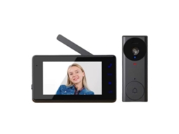 Lurelia Videoporteiro Inteligente, Hd, Wi-fi 2,4ghz, Visão Noturna, Sem Fios, Ecrã 4,3 Polegadas, Preto