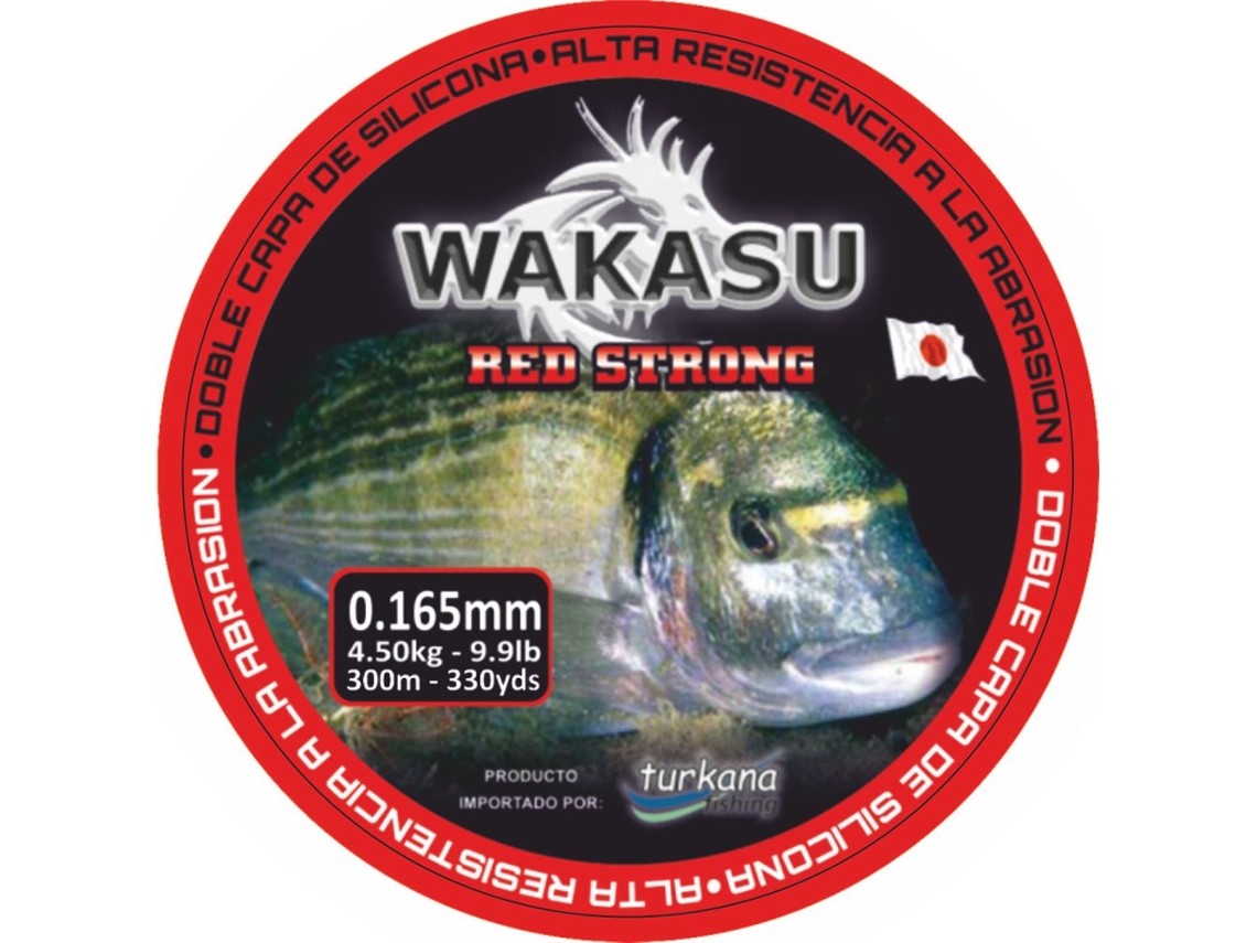 Monofilamento 300 M Vermelho 0.165 Mmwakasu