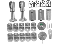 1 Conjunto De Fixação Em Aço Para Acessórios De Parede Divisória