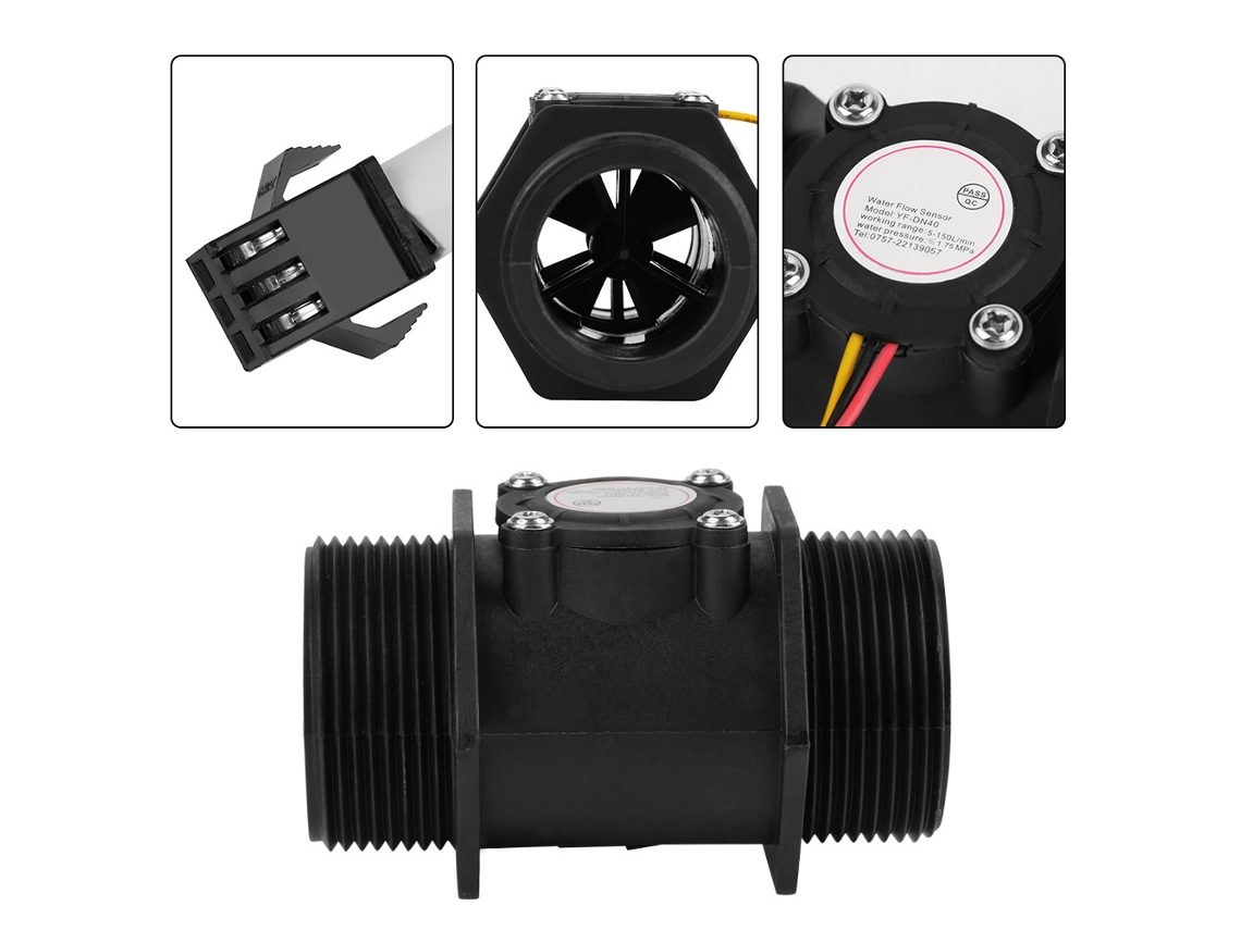 Laxiscreed Dn40 G1.5" Turbina De Fluxo Para Água Com Interruptor Indutivo Hall