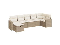 Garden Sofa Set, Garden Sofa Sets Vidaxl Bege Rattan / Vime (n/a)