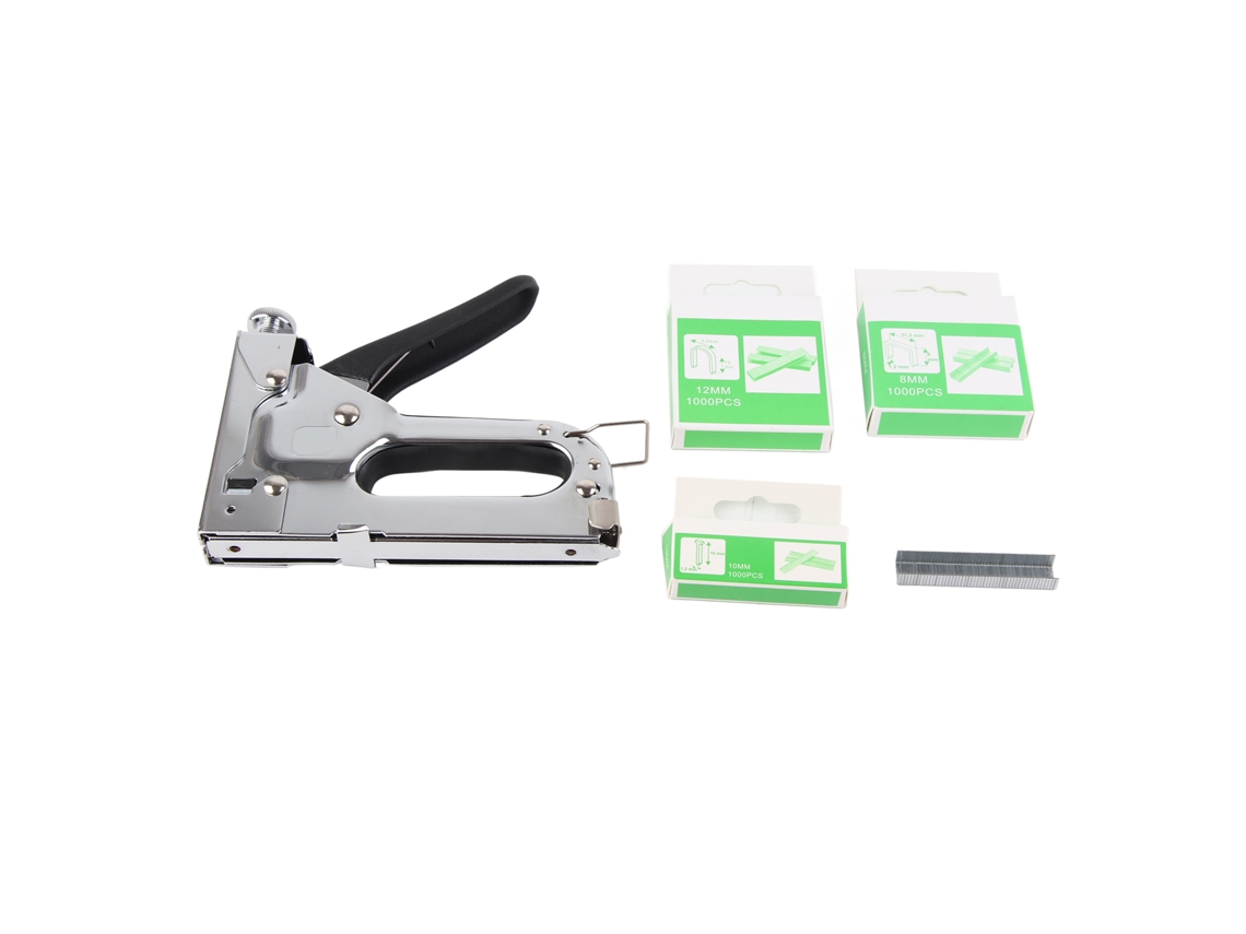 Pistola De Grampos Pesada Manual Em Aço Resistente A Desgaste Para Interiores