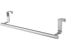 Suporte de Aço Inoxidável para Toalhas Cozinha, para Pendurar, Sem Necessidade de Furar, 36 Cm de Comprimento BRILVIBERA (prateado)