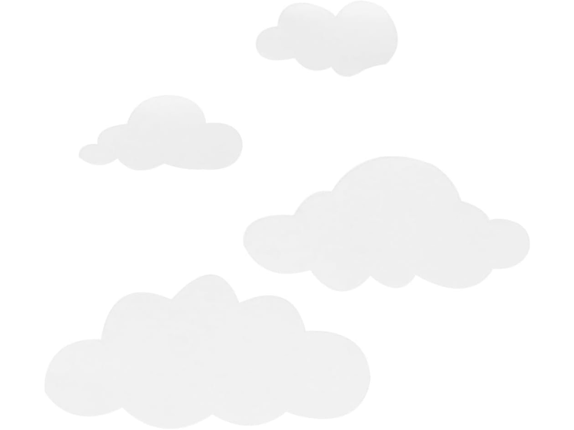 96 Adesivos De Parede Autoadesivos Em Pvc - Nuvens Brancas