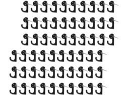 50 Tachinhas Pretas Com Ganchos De Metal Para Pendurar Fotos, Mapas E Calendários, Ideais Para Uso Em Casa E No