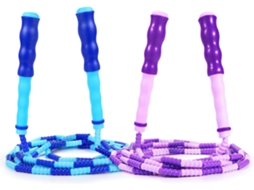 Corda De Pular Infantil Pacote Com 2 Cordas De Pular Macias Com Contas, Ajustáveis ​​e Segmentadas, Sem Emaranhados, Para Crianç Aquaforge