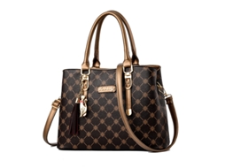 Bolsa Elegante De Grande Capacidade Estampa Bronze/Marrom Escuro SIURN