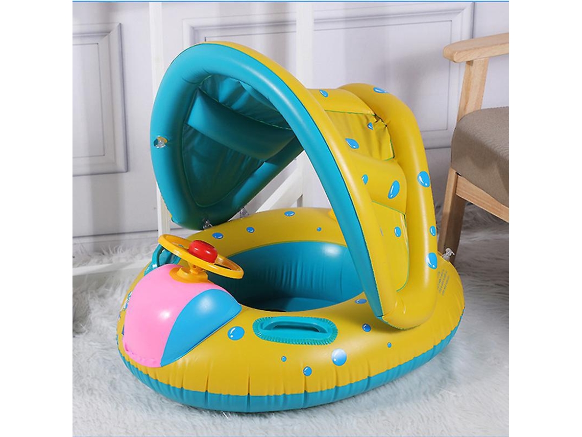 Boia De Natação Para Bebês, Treinador De Natação Para Bebês Com Capa Solar Removível, Boia De Natação Infantil Com Capa Solar Para -aquaforge