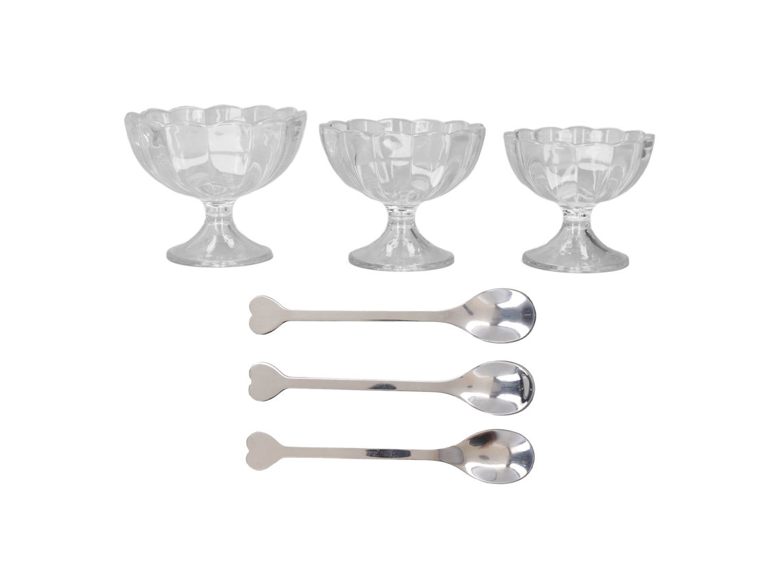 Conjunto 3 Taças Tulipa Pé LAXISCREED Transparente