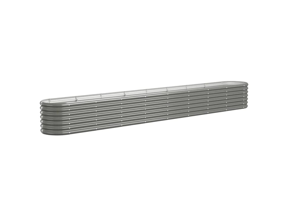 Garden Raised Bed, Garden Raised Beds Vidaxl Cinzeto Aço (332 X 40 X 36 Cm)