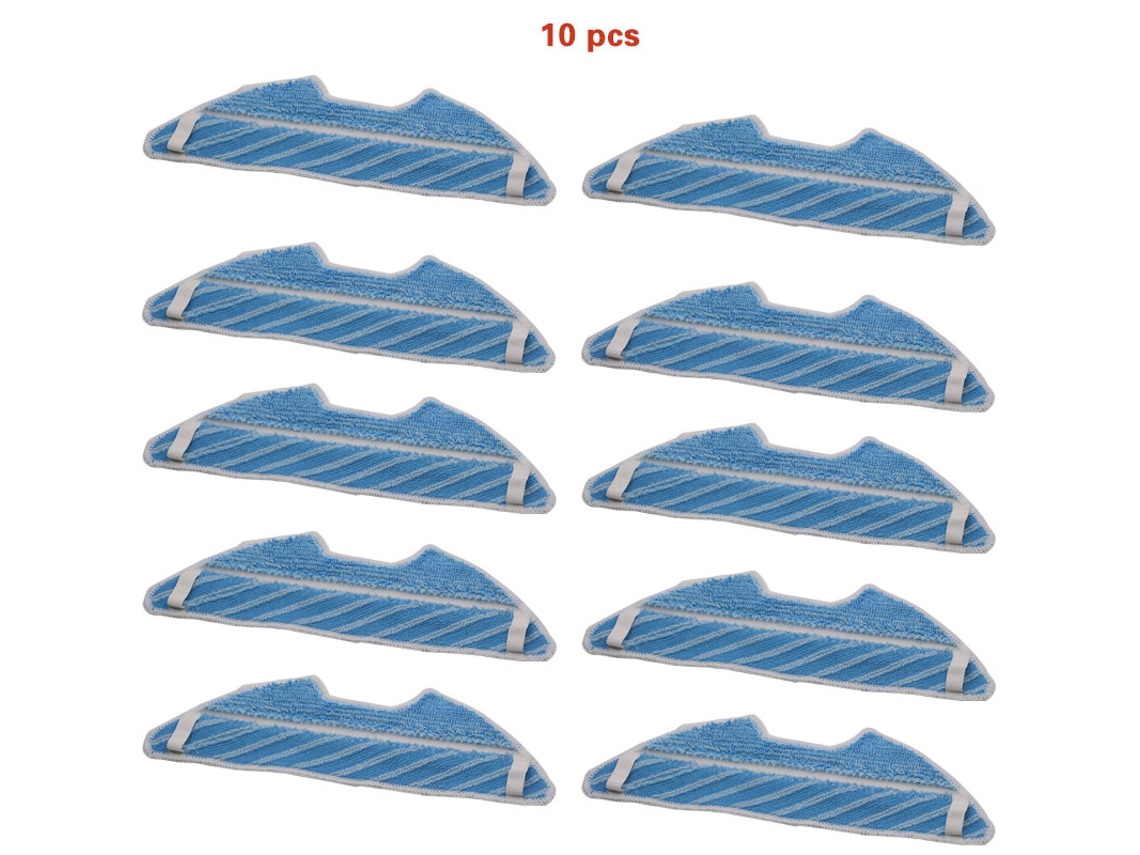 10 peças de pano de esfregão para peças de aspirador de pó robô Conga 1290 Series 1390
