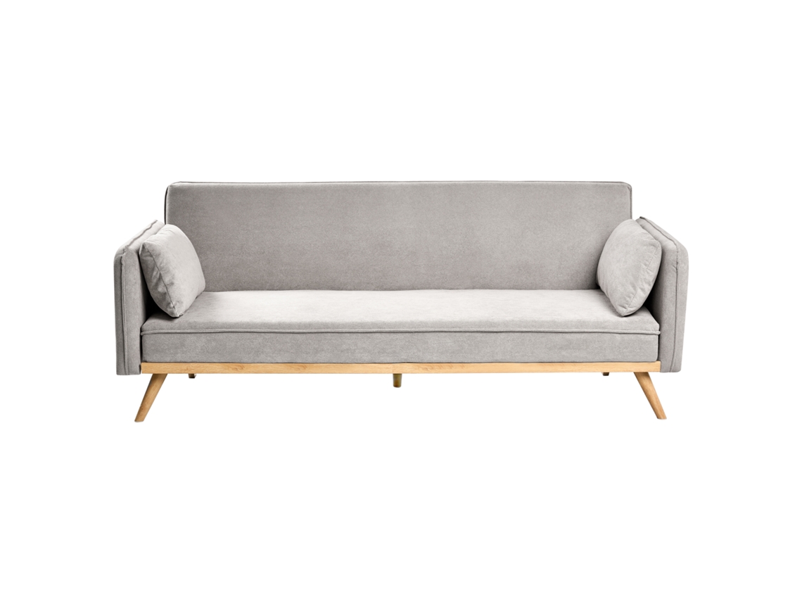 Sofá Cama Beliani Asaa De Poliéster Gris 205x80x76
