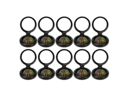 2026 10 Pentes de Cabelo Dobráveis com Espelho Mini Portátil Colorido Pente de Dentes para Bolso Travel