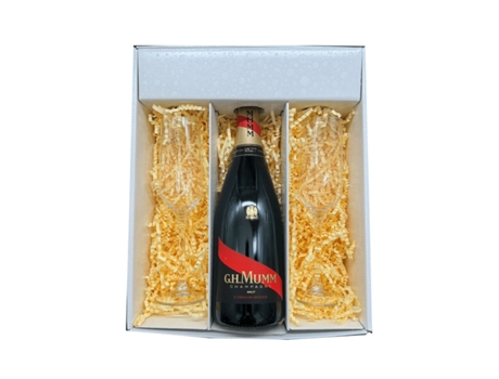 White Box: MUMM – Brut And 2 “Square” Flutes