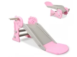 Escorrega Infantil Dobrável Degraus Antiderrapantes Capacidade Máx. 35Kg Rosa Dino (Idade minima recomendada: 4 anos)