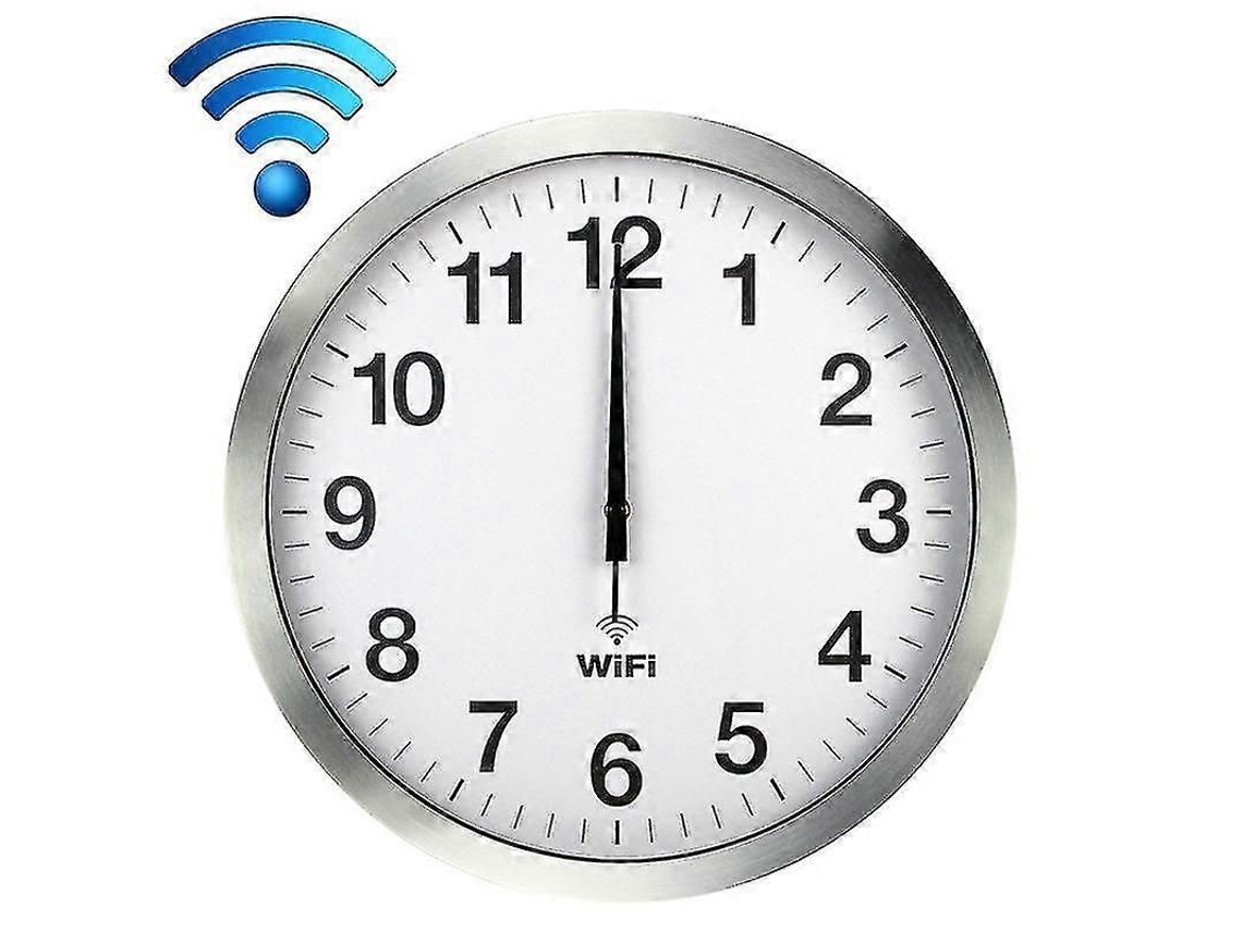 Relógio De Parede Com Sincronização Automática Via Wi-fi, 12 Polegadas