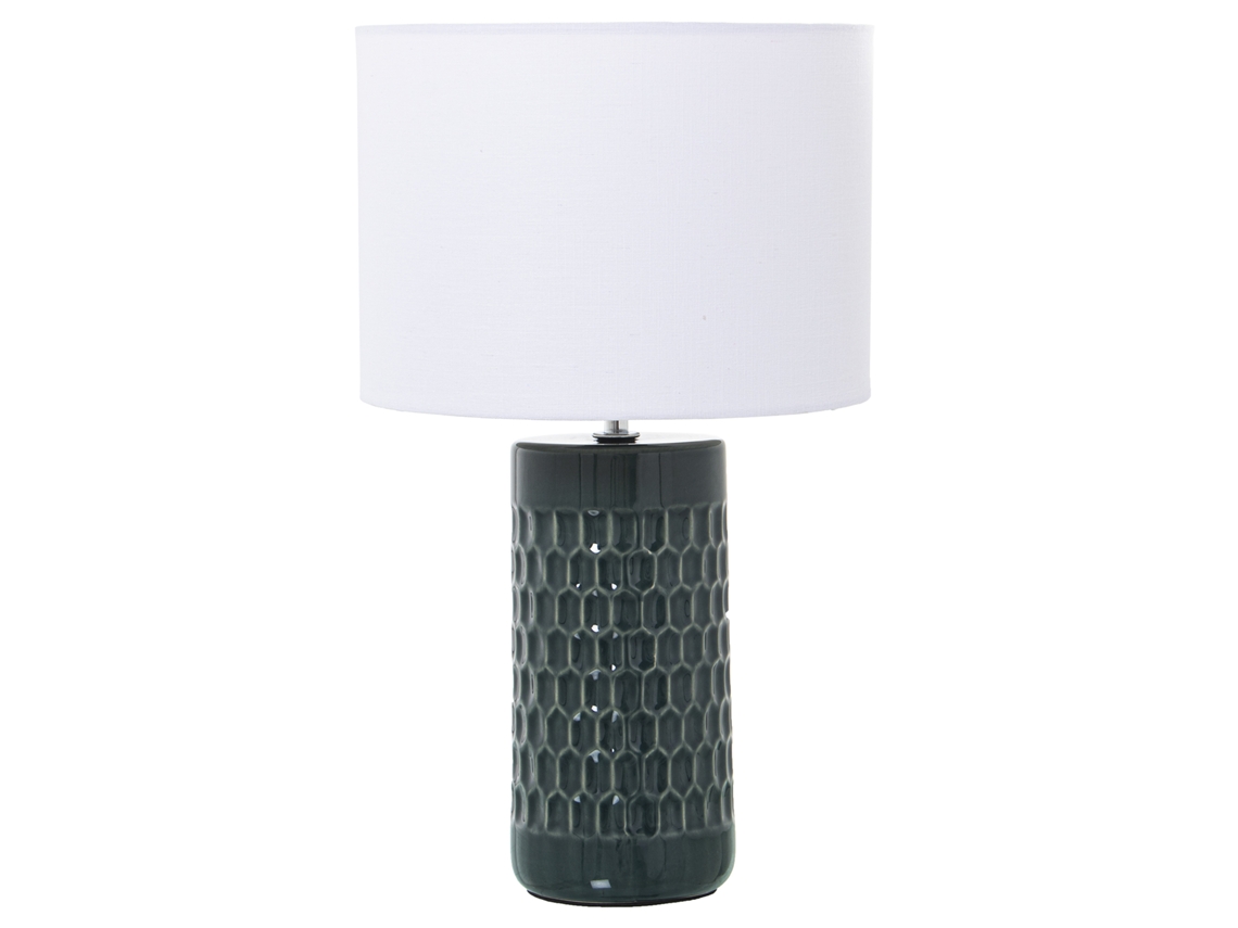 Candeeiro de Mesa DRW (Azul - Cerâmica - 25x42 cm)