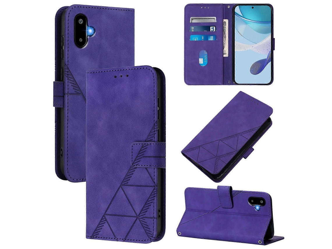 Capa De Celular De Couro Com Estampa 3d E Flip Crossbody