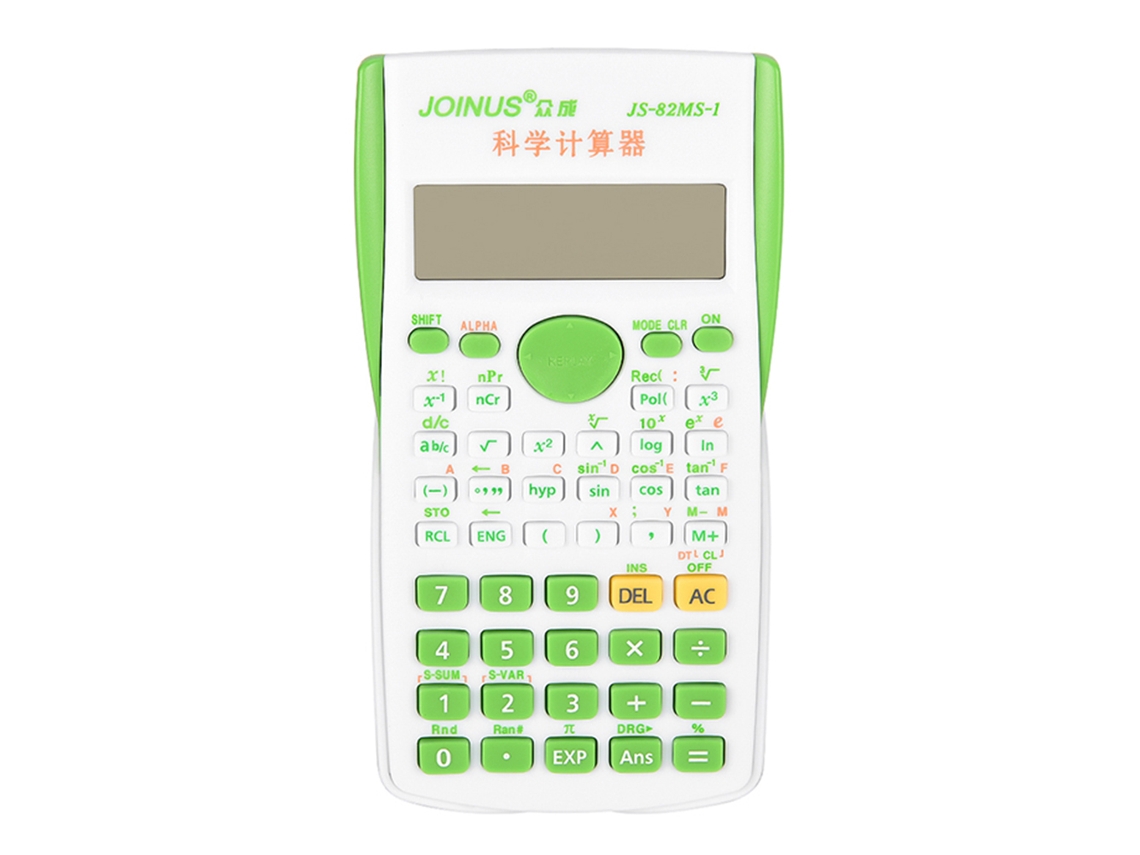 Calculadora Científica Estudante Matemática Verde Bateria