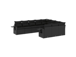 Garden Sofa Set, Garden Sofa Sets Vidaxl Preto Rattan / Vime (n/a)