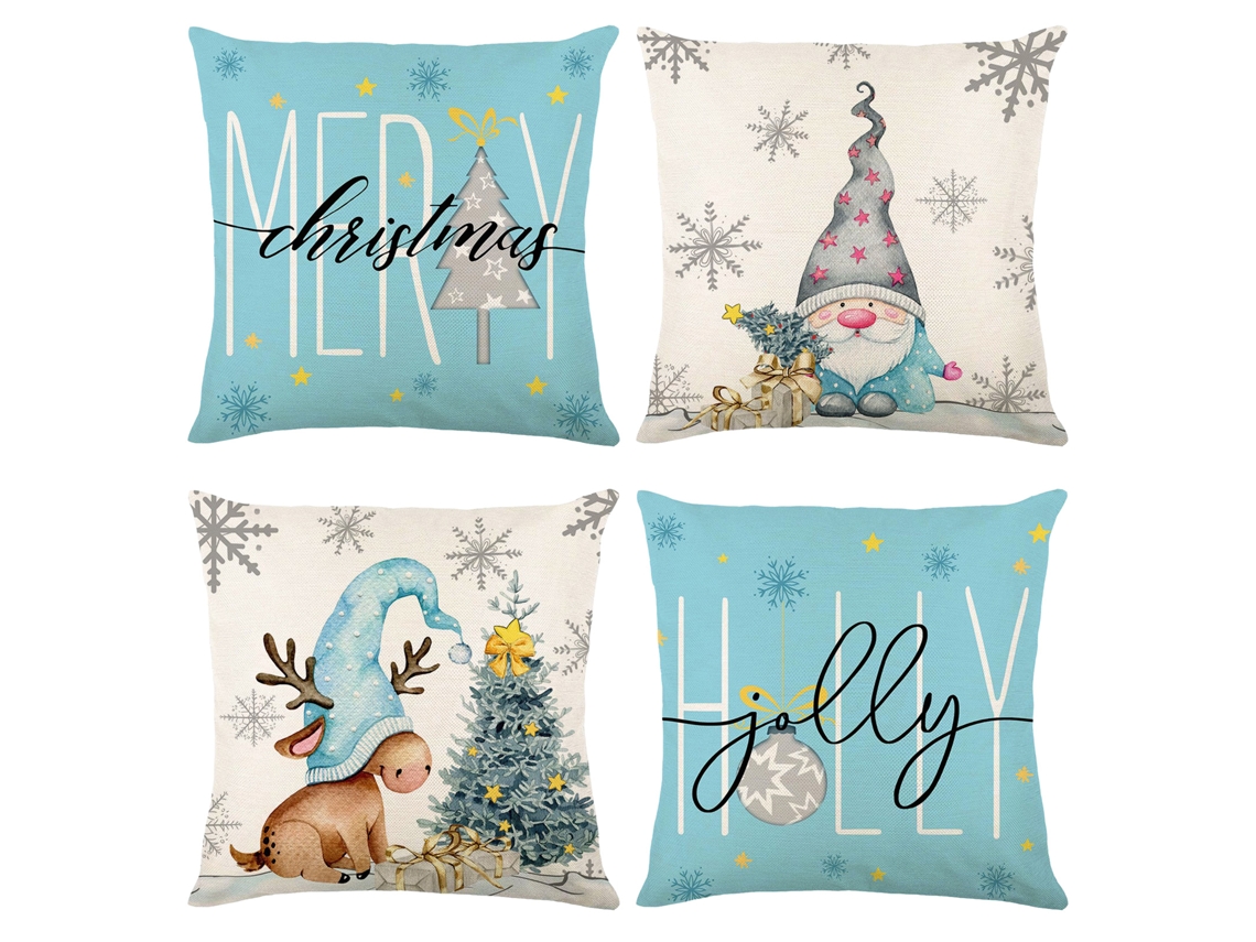 Laxiscreed Conjunto De 4 Capas De Almofada Decorativas Para Natal, Sofá E Quarto