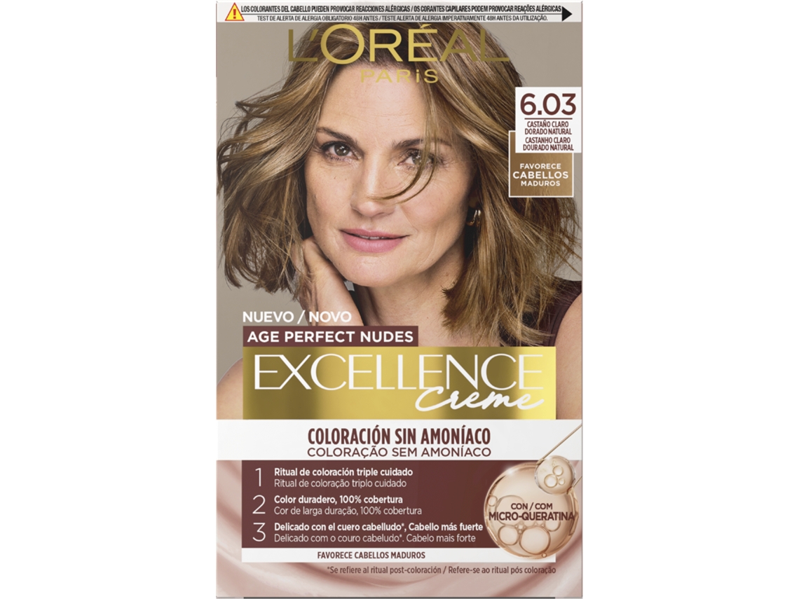 Coloração Permanente Age Perfect Nudes 6.03 L'oréal Paris Excellence