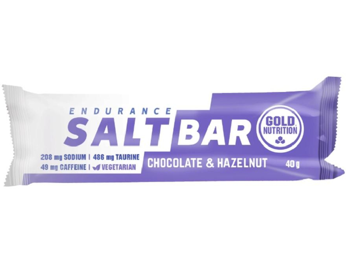 Barra Endurance Salt Bar Chocolate E Avelã GOLD NUTRITION 40 gr