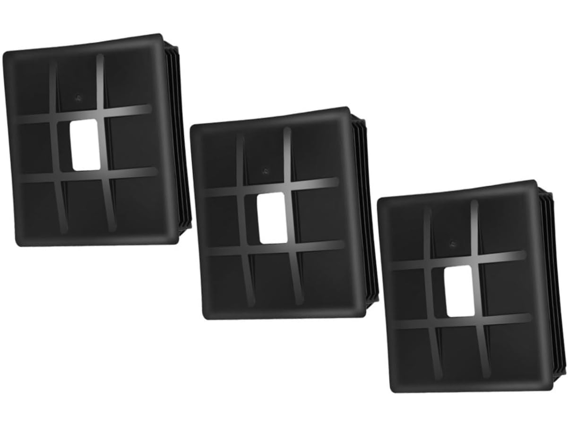 Conjunto de 3 peças de tampas quadradas para camping com ventilação e mangueira.
