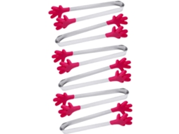 Pinças Culinárias De Silicone, 6 Unidades, 13,8 X 3,8 Cm, Resistente, Lurelia