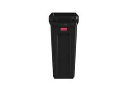 Rubbermaid Contentor 60Litros S/Tampa C/Canais Ventilação Slim Jim Preto