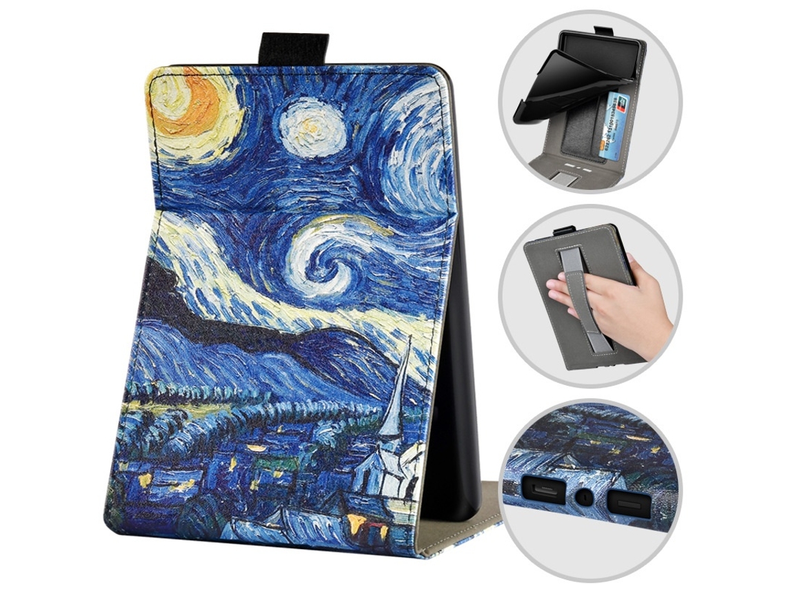 Capa Protetora Para E-reader Compatível Com Kindle Paperwhite (12 Com Suporte Dobrável Em Pu Elysve