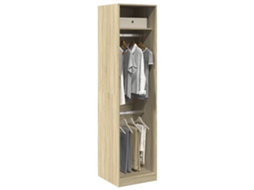 Vidaxl Roupeiro 50x50x200 Cm Contraplacado Carvalho Sonoma