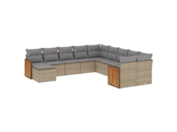 Garden Sofa Set, Garden Sofa Sets Vidaxl Bege Rattan / Vime (n/a)