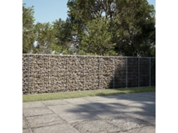 Vidaxl Cesto Gabião Com Cobertura 1200x100x100 Cm Ferro Galvanizado