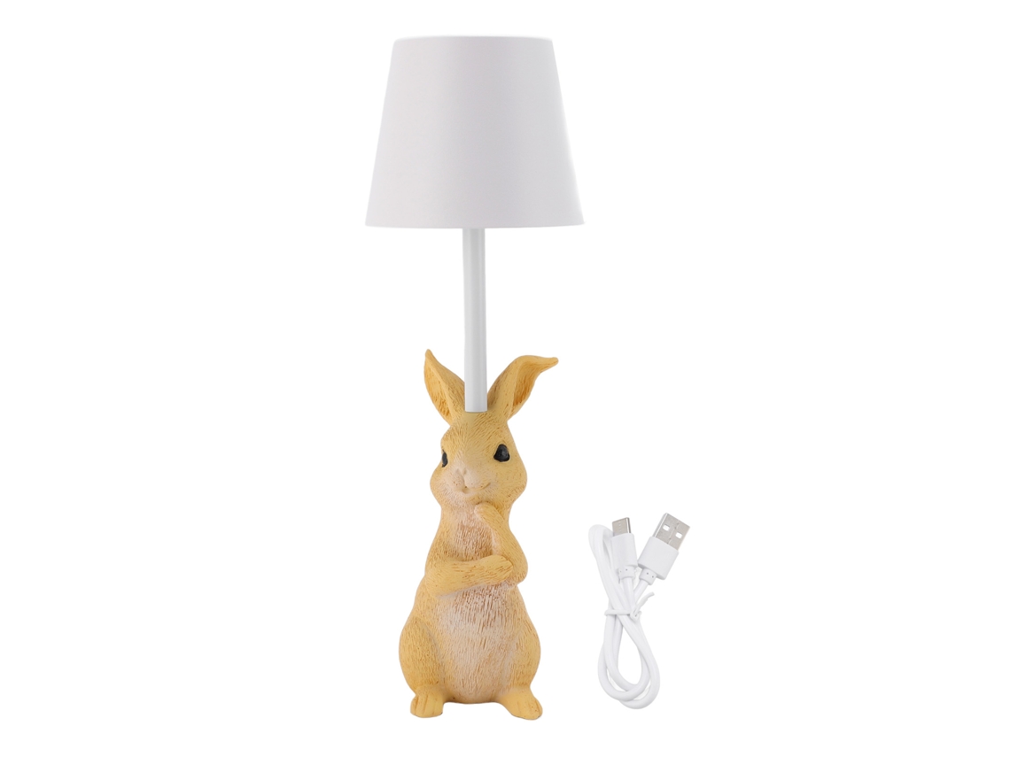 Rebe-lâmpada De Mesa Conejo Led Ajustável Sem Fio Recarregável Com Controle Táctil Para Quarto Decoração Presente
