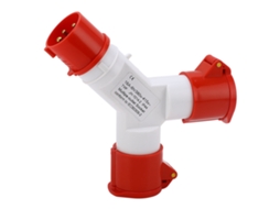 Conector Industrial Y Impermeable Explosão-proof 4 Núcleos 380-415v 16a Capa Pa66 1 Entrada 2 Saídas