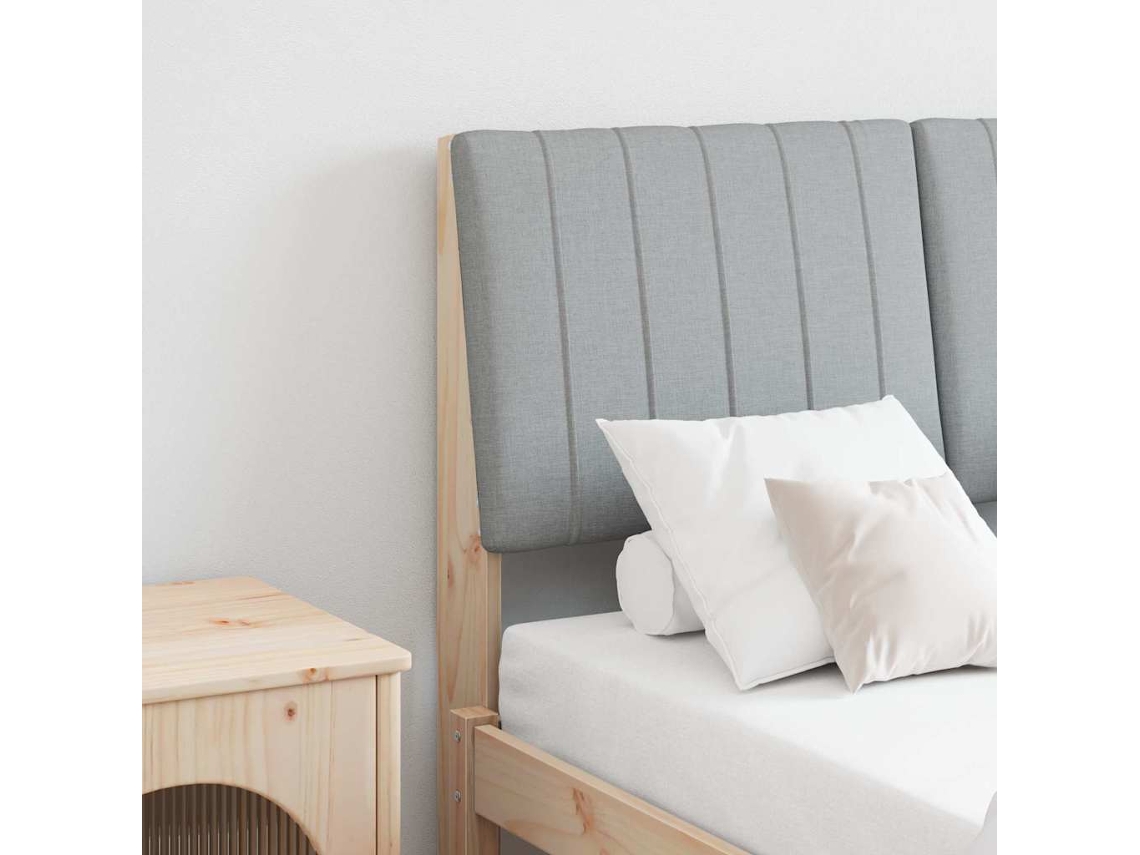Vidaxl Cabeceira Estofada Cinzento-claro 120 Cm
