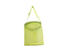Primerox bolsa de Malha Cilíndrica para Crianças Coletar Conchas Praia Brinquedos com Zíper e Cinto Ajustável