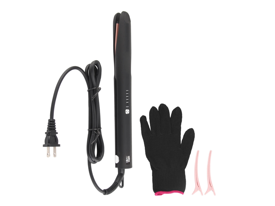 2026 plancha de Cabelo 2 em 1 para Alisar e Rizar com Luva e Grampos, Ajuste de Temperatura, Plug Us 100 240v