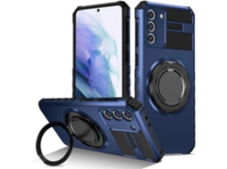 Capa Protetora Magnética Giratória 360° Para Samsung Galaxy S21, Suporte Para Celular, À Prova De Choque, Azul Royal