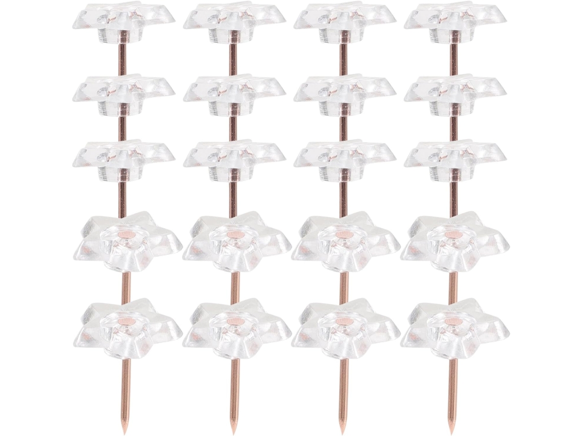 Tachinhas Transparentes Doitool, Com Design Em Plástico E Fio De Aço Niquelado, Pacote Com 100 Unidades, Versáteis E