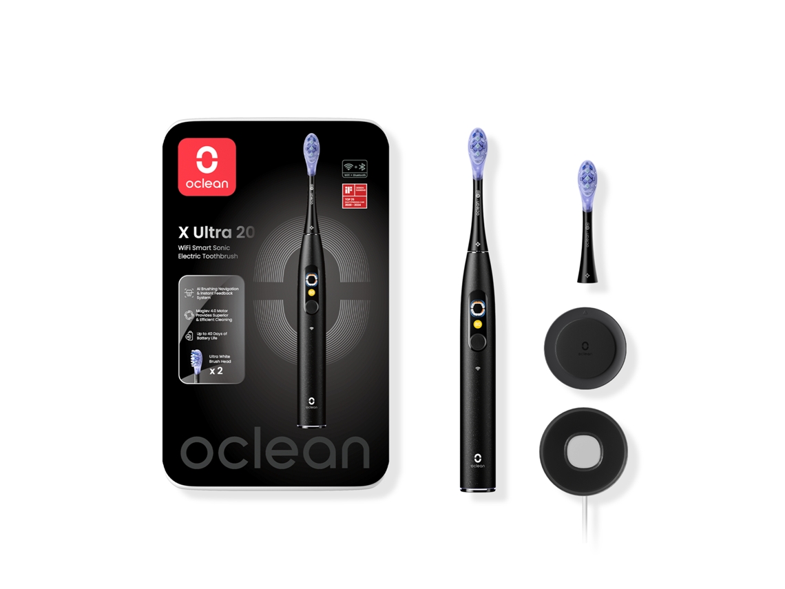 Escova de Dentes Elétrica OCLEAN X Ultra 20 Preto (1 Unidade)