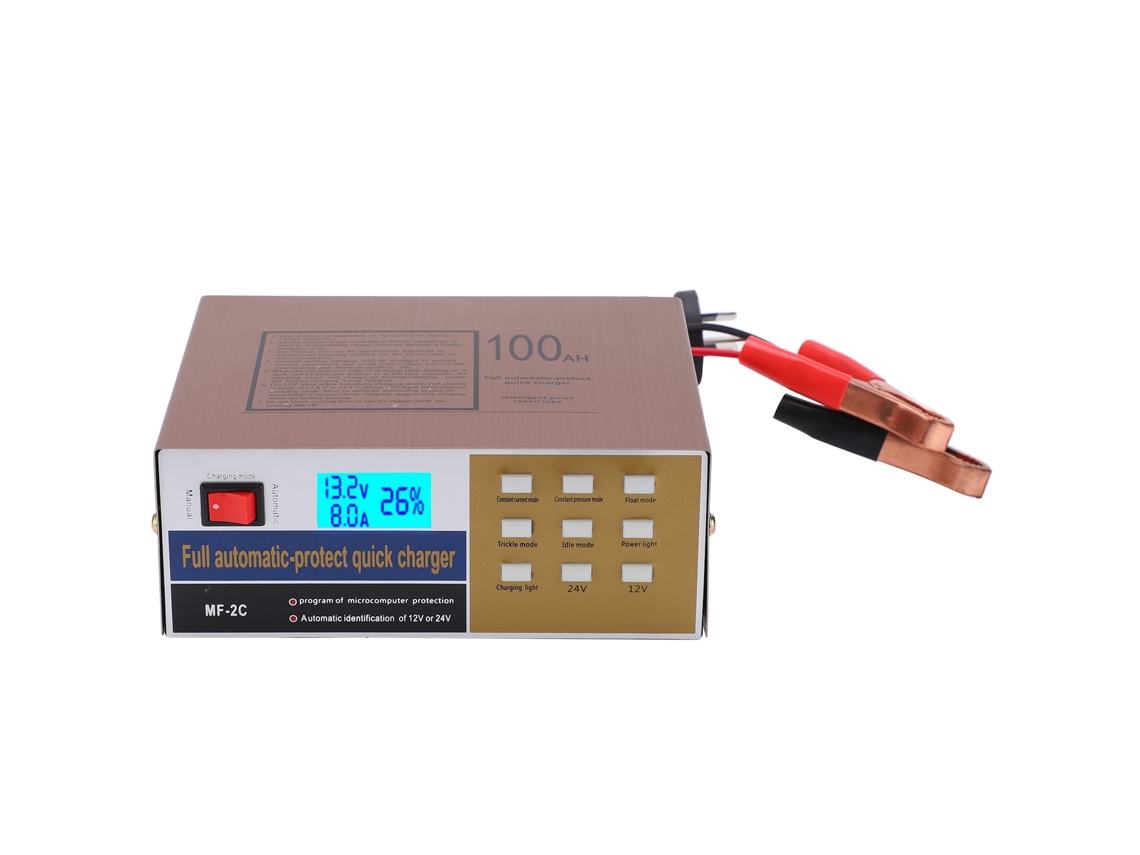 Carregador de bateria inteligente 220w 12v 24v para carro e motocicleta, fonte de alimentação, plugue UK AC250v MF-2C