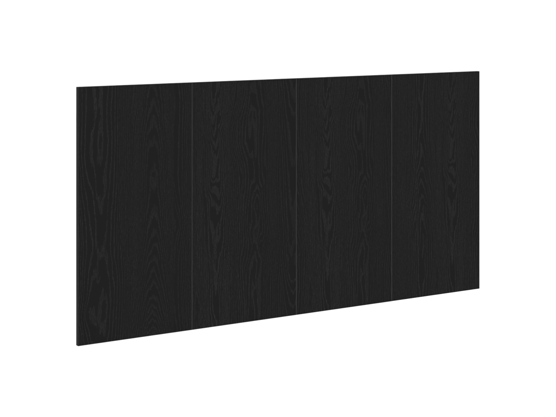 Conjunto 1 Cabeceira De Cama Vidaxl Preto Derivados De Madeira (160 X 1.5 X 80.5 Cm)