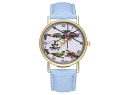 Reloj Deportivo De Cuello Para Hombres Moda De Cristal De Cuarzo Color Azul Claro