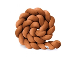 Almofada de Proteção para Cerca de Berço, Pelúcia Macia Anticolisão, 3m. Marrom