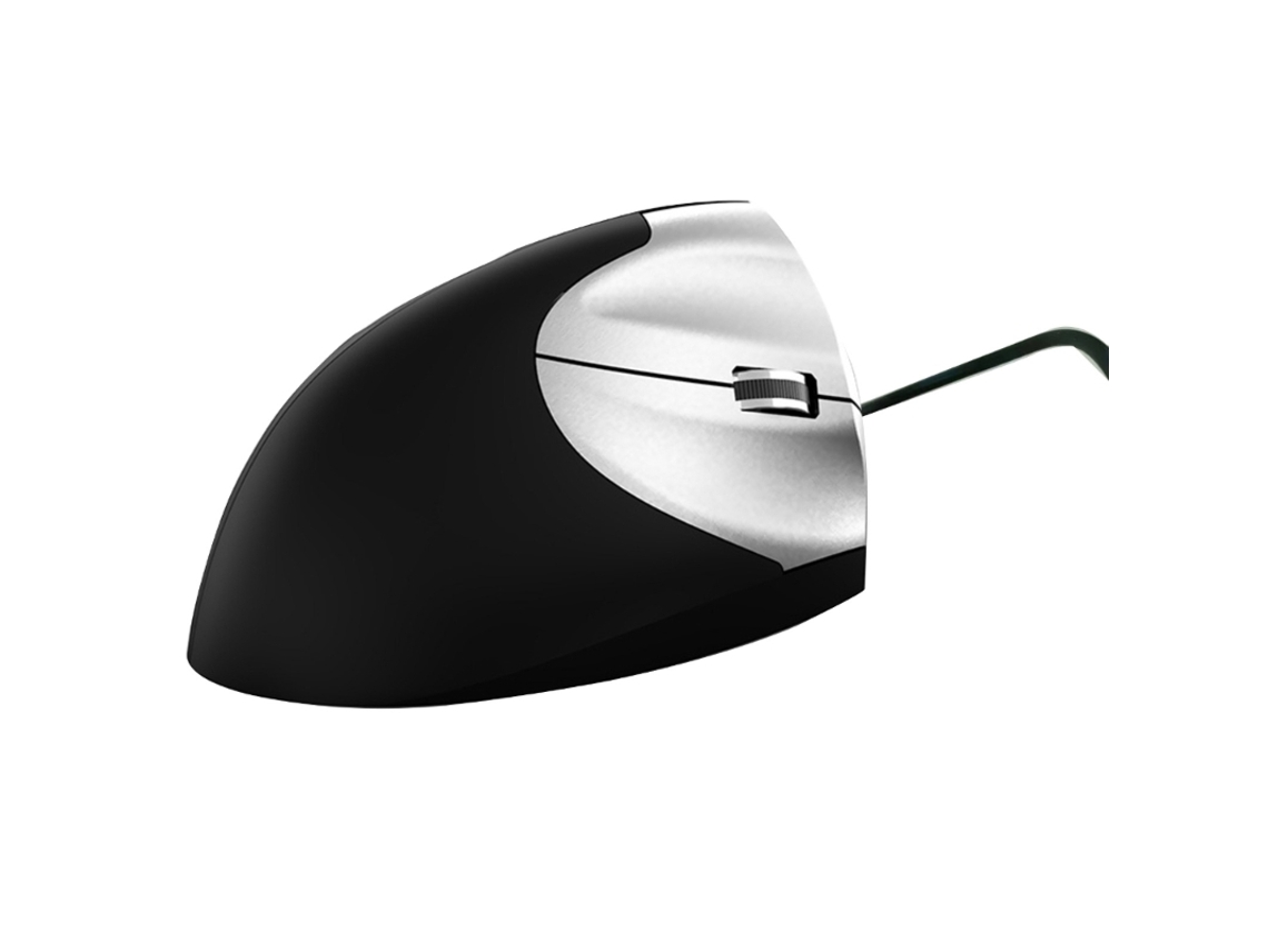 Rato YIZHOOD Y01 Mouse Vertical Óptico 3 Teclas Gaming Office prata