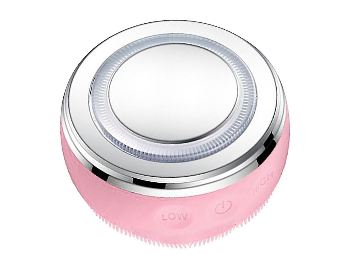 Massageador Facial, Aparelho de Limpeza Facial Alta Frequência com 4 Luzes Led Rosa GOKOCO
